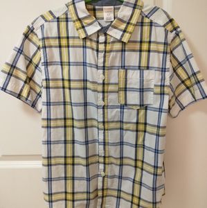 Gymboree Boy's plaid button down short sleeve